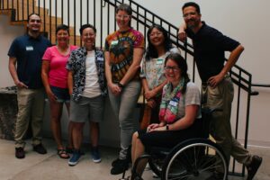 Chinook Fund staff photo with seven people of various races, ages, and abilities