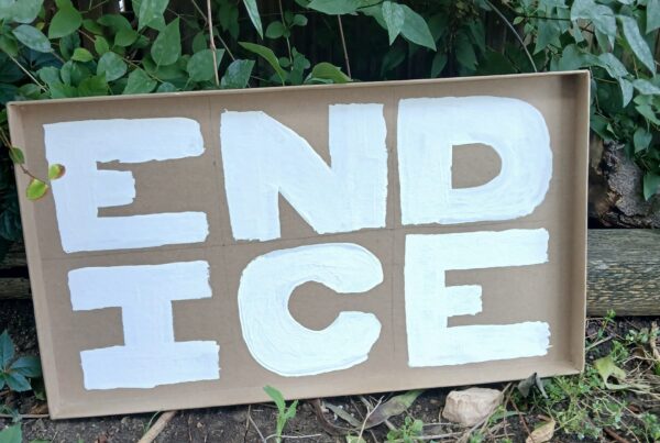 End ICE protest sign