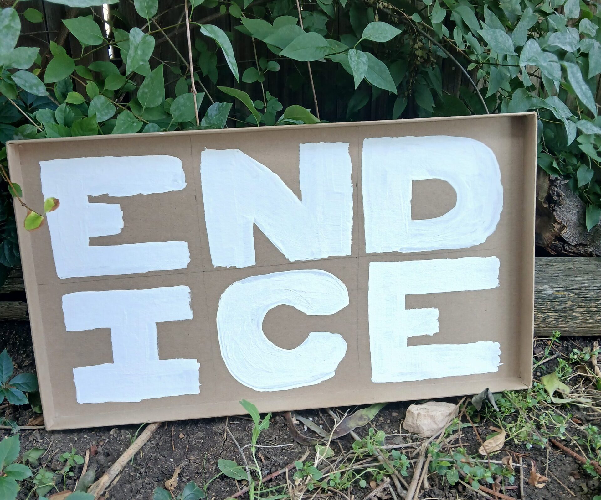 End ICE protest sign